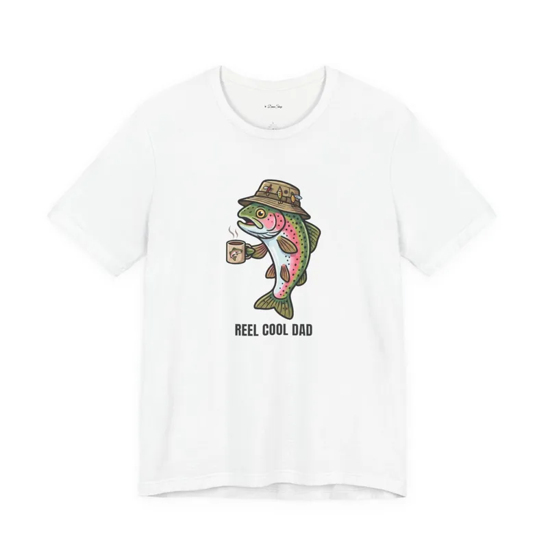 Funny fishing graphic tee, designed and printed in Canada